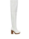 JACQUEMUS JACQUEMUS WOMEN'S WHITE LEATHER BOOTS,193FO0319366100 37