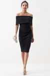 Vince Camuto Popover Cocktail Dress In Black