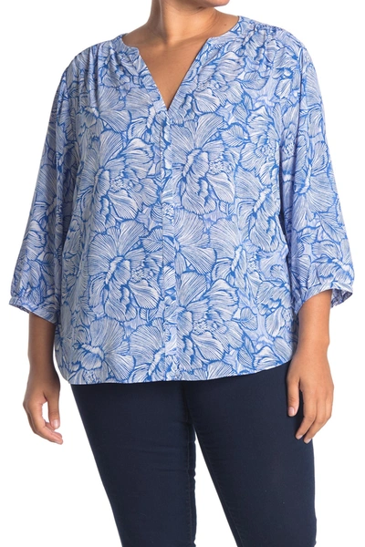 Nydj Blouse In Blue Cosmo