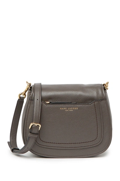 Marc Jacobs Empire City Mini Messenger Leather Crossbody Bag In Ash