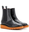 Stella Mccartney Faux Patent-leather Chelsea Boots In Black