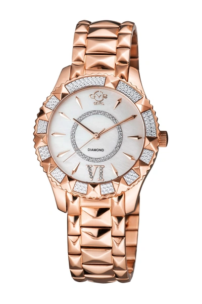 Gevril Women's Gv2 Venice Diamond Bracelet Watch In Rose