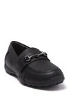 Geox Leather Moc Toe Loafer In Blk Oxford