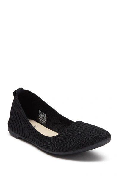 Danskin Hope Stretch Knit Ballet Flat In Black