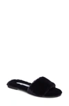 Chinese Laundry Mulholland Faux Fur Slide Sandal In Navy