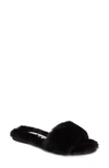 Chinese Laundry Mulholland Faux Fur Slide Sandal In Black