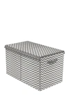 Sorbus Gray Patterned Fabric Toy Chest
