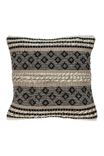 Parkland Collection Nate Transitional Brown Throw Pillow