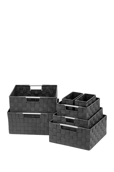 Sorbus Grey Weave 7-piece Basket Set