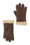 Ugg Genuine Dyed Shearling Slim Side Vent Gloves In Slate
