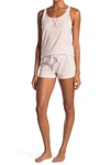 Calvin Klein Jersey Tank & Shorts Pajama 2-piece Set In Maraschino Cherry Cordial