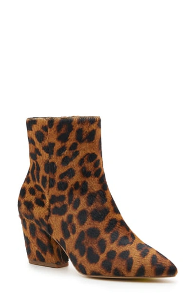 Botkier Sasha Leopard Genuine Calf Hair Print Ankle Boot In Leopard Calf Hair