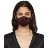 FLEUR DU MAL SSENSE EXCLUSIVE BURGUNDY SILK FACE MASK