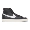 Nike Men's Blazer Mid '77 Vintage-inspired Casual Sneakers From Finish Line In Black