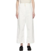 LANVIN WHITE HIGH-WAISTED CROP JEANS