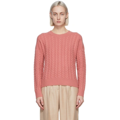 Max Mara Breda Cable-knit Wool And Cashmere-blend Jumper In Multi-colored