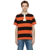 GUCCI ORANGE STRIPED POLO