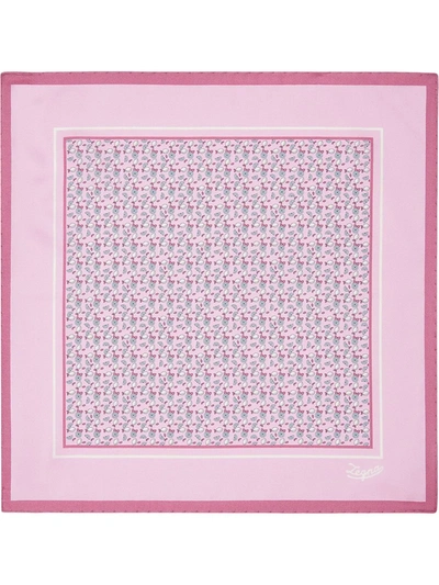 Ermenegildo Zegna Lemon-print Pocket Square In Rosa