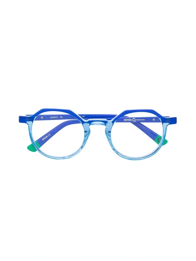 Etnia Barcelona Mario Geometric-frame Glasses In Blau