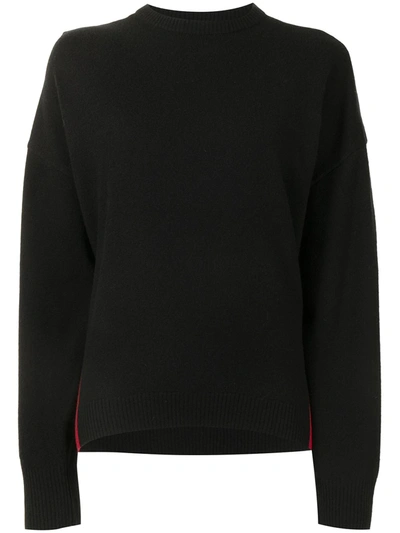 Cynthia Rowley Two Tone Cashmere-blend Jumper In Black