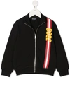 Dsquared2 Teen Stripe Detail Track Jacket In Black