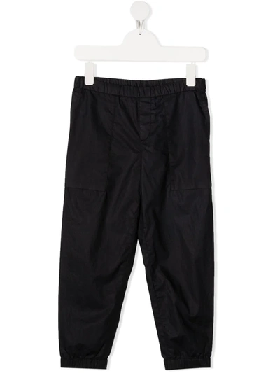 Emporio Armani Kids' Elasticated Waistband Trousers In Blue