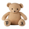 PALM ANGELS BROWN EMBROIDERED LOGO BEAR