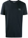 Dolce & Gabbana Logo-patch Cotton-jersey T-shirt In Blue