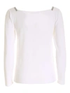 FABIANA FILIPPI WIDE NECK PULLOVER IN WHITE