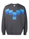 Marcelo Burlon County Of Milan Cotton Crewneck Sweatshirt With Logo Print In Grey