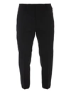 Dsquared2 Worsted Wool Cigarette Trousers In Black In Black