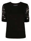 DOLCE & GABBANA CASHMERE BLEND CREWNECK IN BLACK