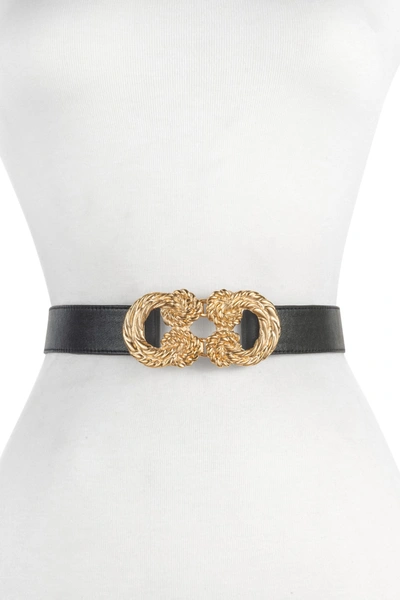 Raina Belts Sharon C Knot Buckle Belt In Black