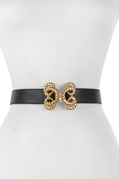 Raina Belts Allen Knot Buckle Belt In Black