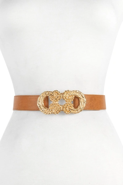 Raina Belts Sharon C Knot Buckle Belt In Carmel