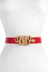 Raina Belts Venom Snake Buckle Belt In Red