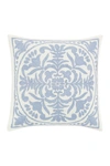 Laura Ashley Mila Linen-blend Decorative Pillow In Blue
