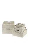 Sorbus Weave 7pc Basket Set In Beige