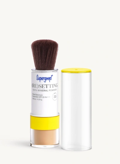 Supergoop (re)setting 100% Mineral Powder Spf 35 Sunscreen Medium !
