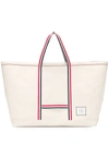 Thom Browne Off White Mens Double Face Canvas Medium Tool Tote Bag In White