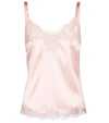 DOLCE & GABBANA LACE-TRIMMED SATIN CAMISOLE,P00479722