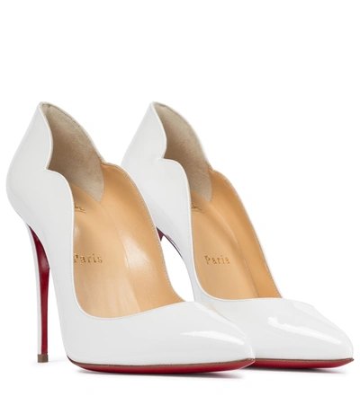 Christian Louboutin Hot Chick 100 Patent Leather Pumps In White