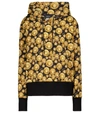 Versace Black & Yellow Medusa Amplified Zip-up Hoodie In Gold