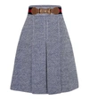 GUCCI PLEATED BOUCLÉ MIDI SKIRT,P00534666