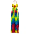 ALEXANDRE VAUTHIER TIE-DYE SILK JUMPSUIT,P00540333