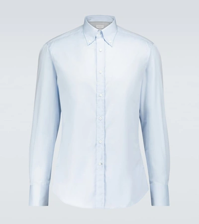 Brunello Cucinelli Formal Long-sleeved Shirt In Blue