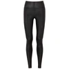 SPANX MOTO BLACK FAUX STRETCH-LEATHER LEGGINGS,3975978