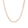 AURATE XL GOLD CURB CHAIN NECKLACE