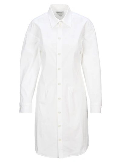 Bottega Veneta Long-sleeve Shirt Dress In White