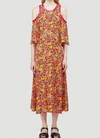 MARNI MARNI PRINTED OPEN SHOULDER DRESS